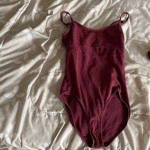 maroon leotard